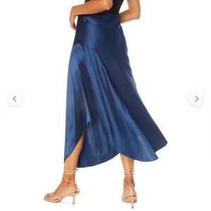 Navy Robert Graham Silk Skirt